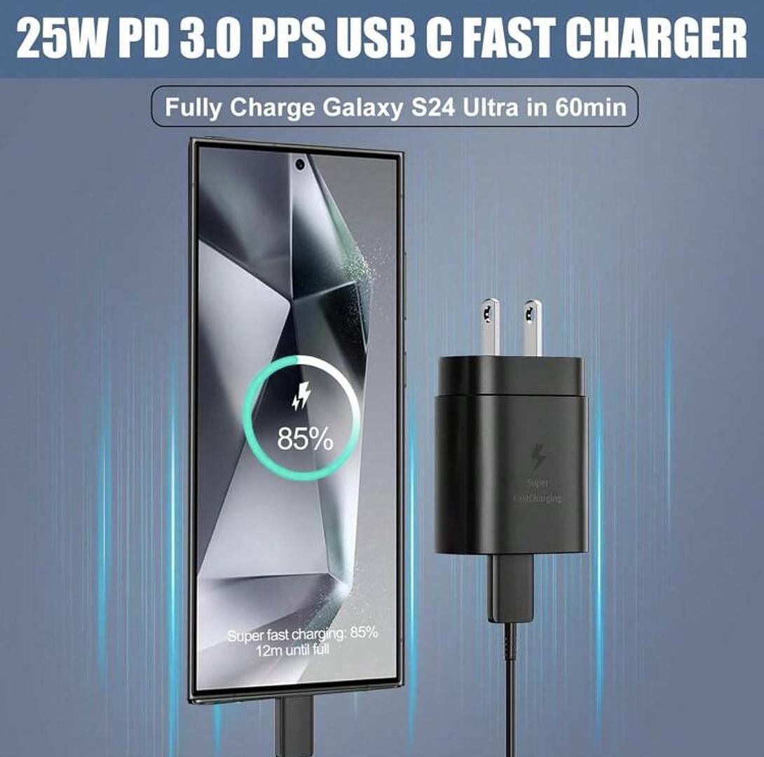 celulares y tabletas - Cargador Carga Rapida 25W Tipo C con cable de 2 Metros 0