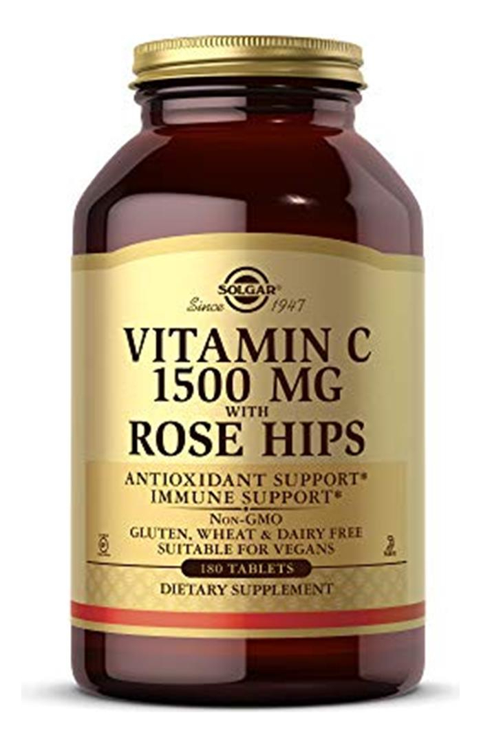 Salud y Equipamiento Médico - Solgar Vitamina C 1500 Mg Con Escaramujos, 180 Tabletas - Re