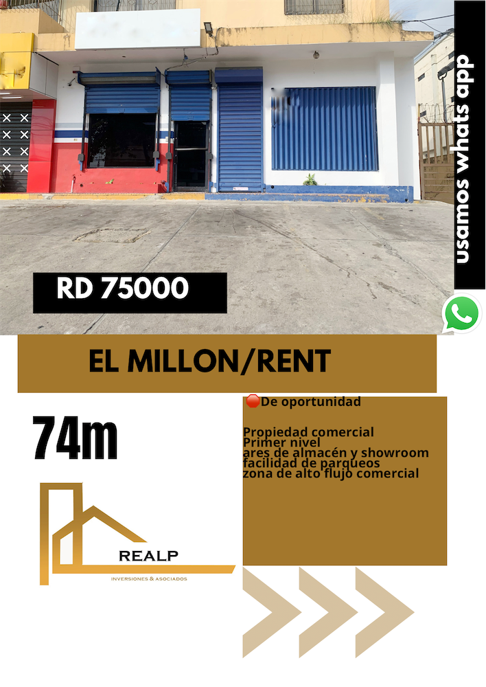 oficinas y locales comerciales - Local comercial en el millon céntrico  0