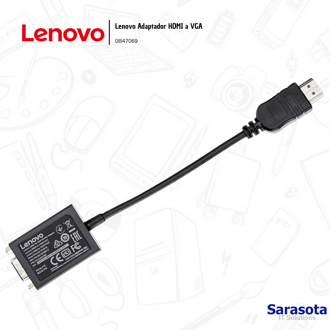 accesorios para electronica - Lenovo Adaptador HDMI a VGA 0B47069  3