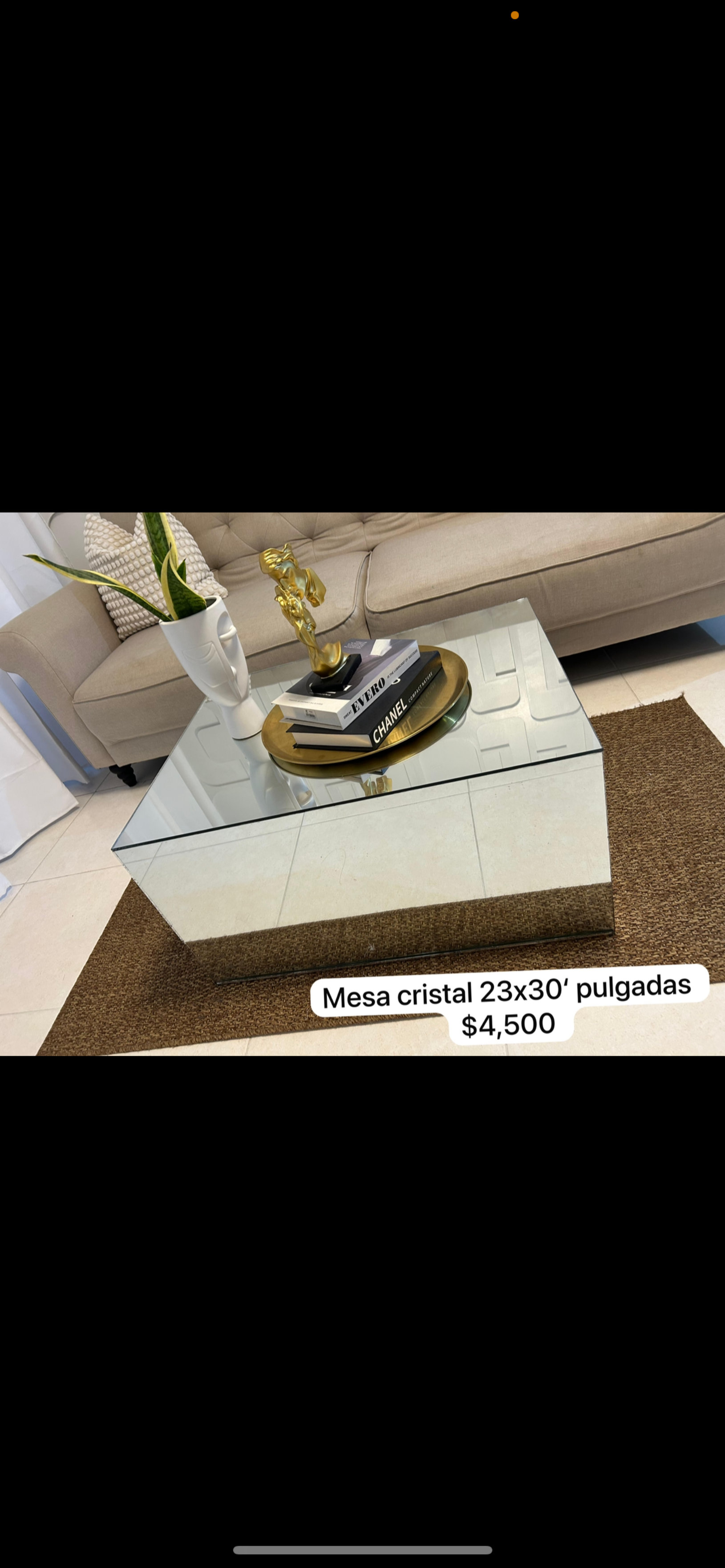 muebles y colchones - mesa de cristal  4
