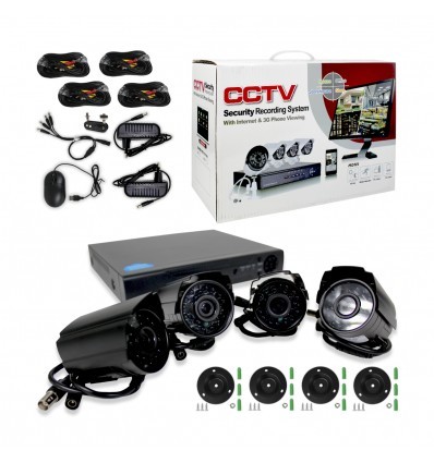 camaras y audio - kit de 4 camaras de seguridad full HD 4K DVR CCTV Vigilancia 1