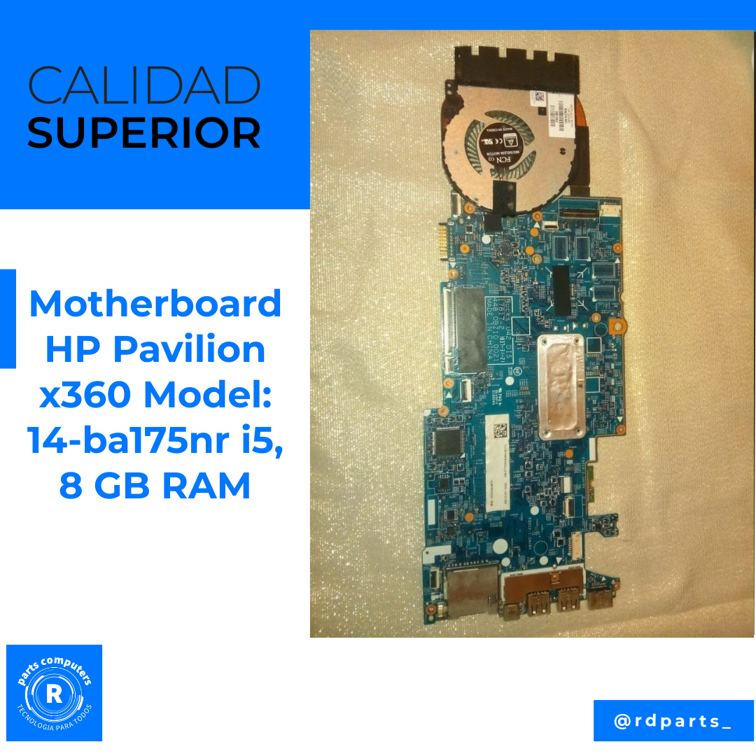 computadoras y laptops - Motherboard HP Pavilion x360 Convertible i5+ 8GB