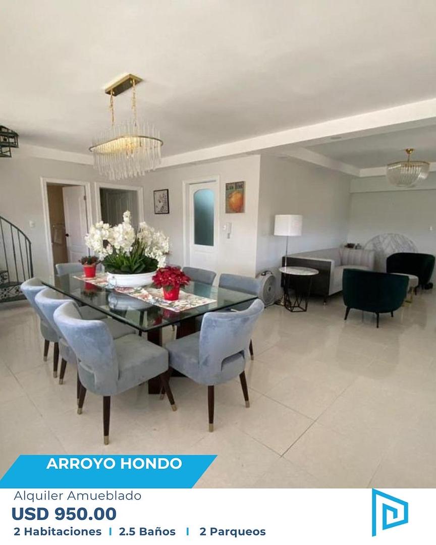 apartamentos - alquiler apartamento amueblado de 2 habitaciones c/u con su baño Arroyo Hondo 