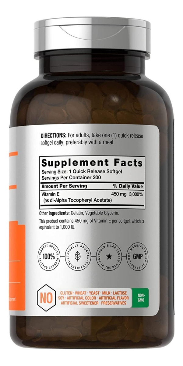 Salud y Equipamiento Médico - Vitamina E 1000 Horbaach - Unidad 1