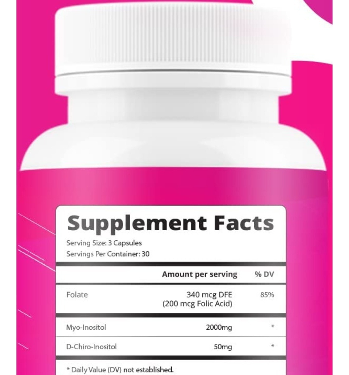 Salud y Equipamiento Médico - Inositol 90 Caps 2000 Mg Belive 1