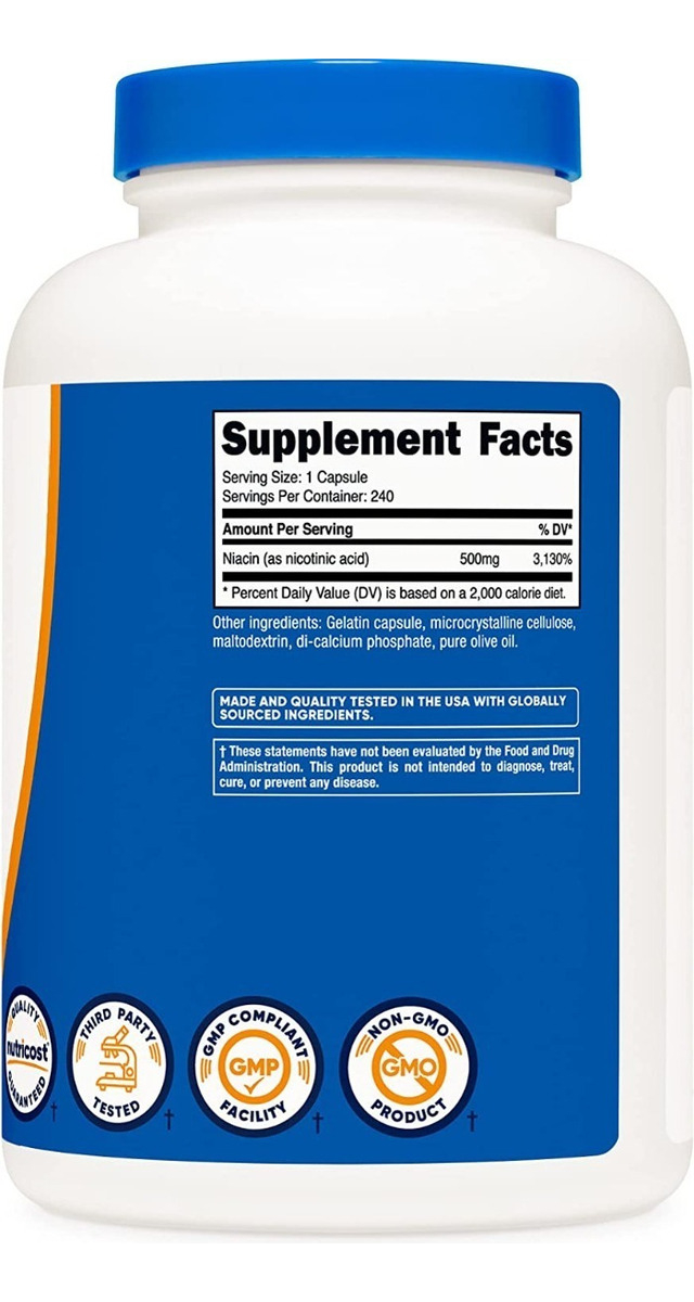 Salud y Equipamiento Médico - Suplemento Niacina Nutricost B3 2