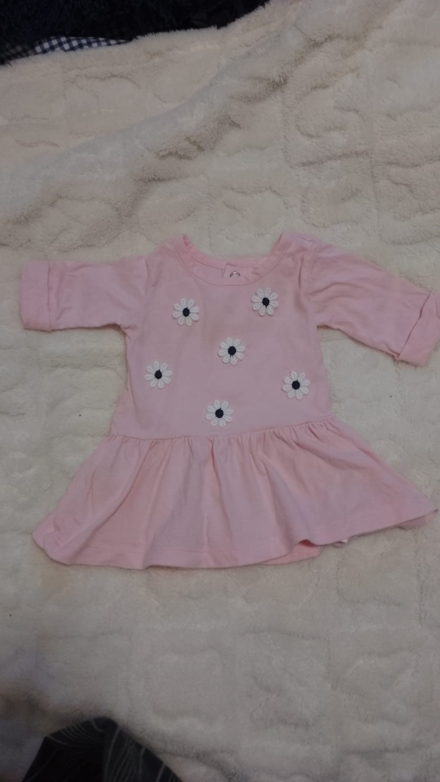 ropa y zapatos - vestido recien nacido rosado carters  0