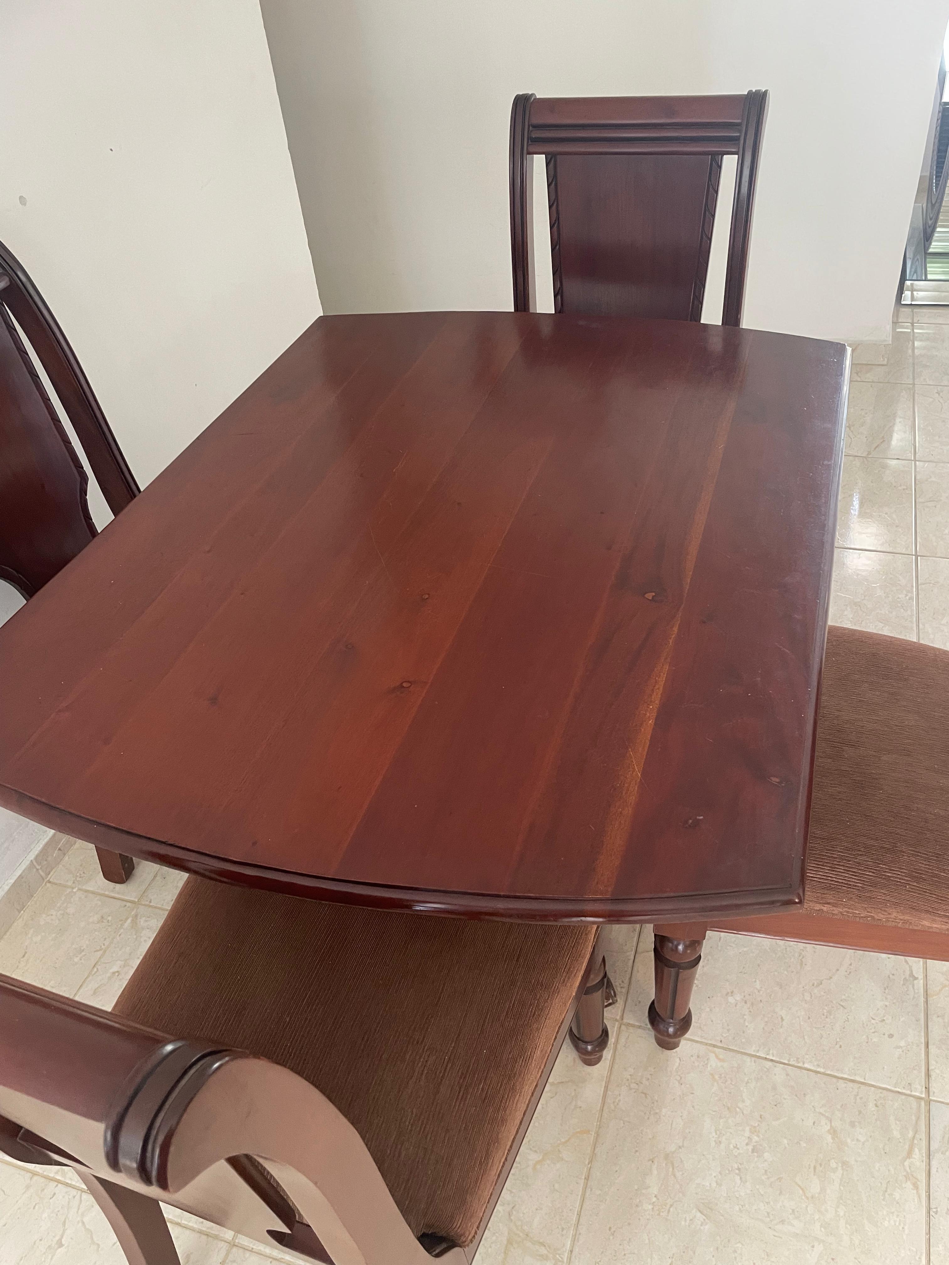 muebles y colchones - Juego de Comedor en Caoba de 4 sillas 7