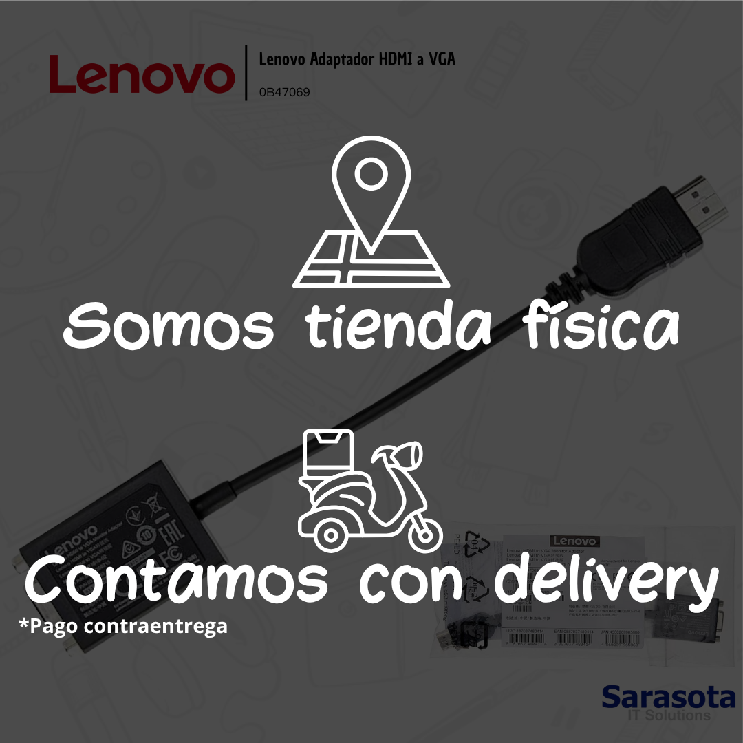 accesorios para electronica - Lenovo Adaptador HDMI a VGA 0B47069  3