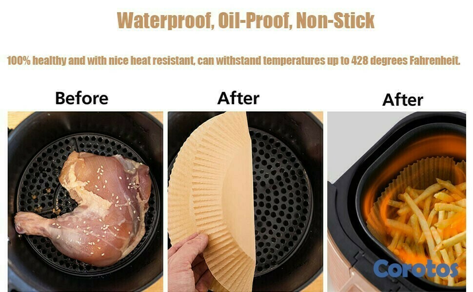 cocina - Papel desechable para freidoras de aire
 4