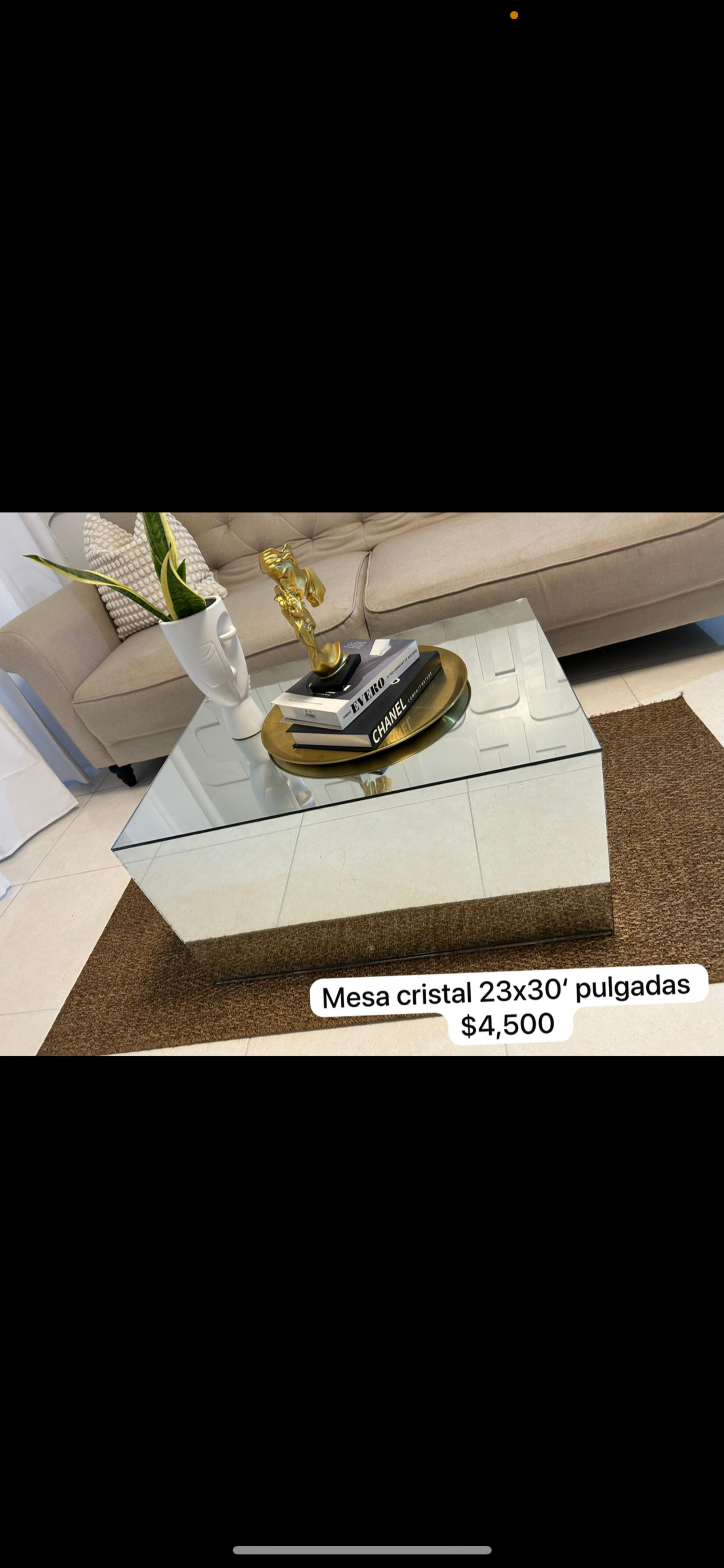 muebles y colchones - mesa de cristal  5