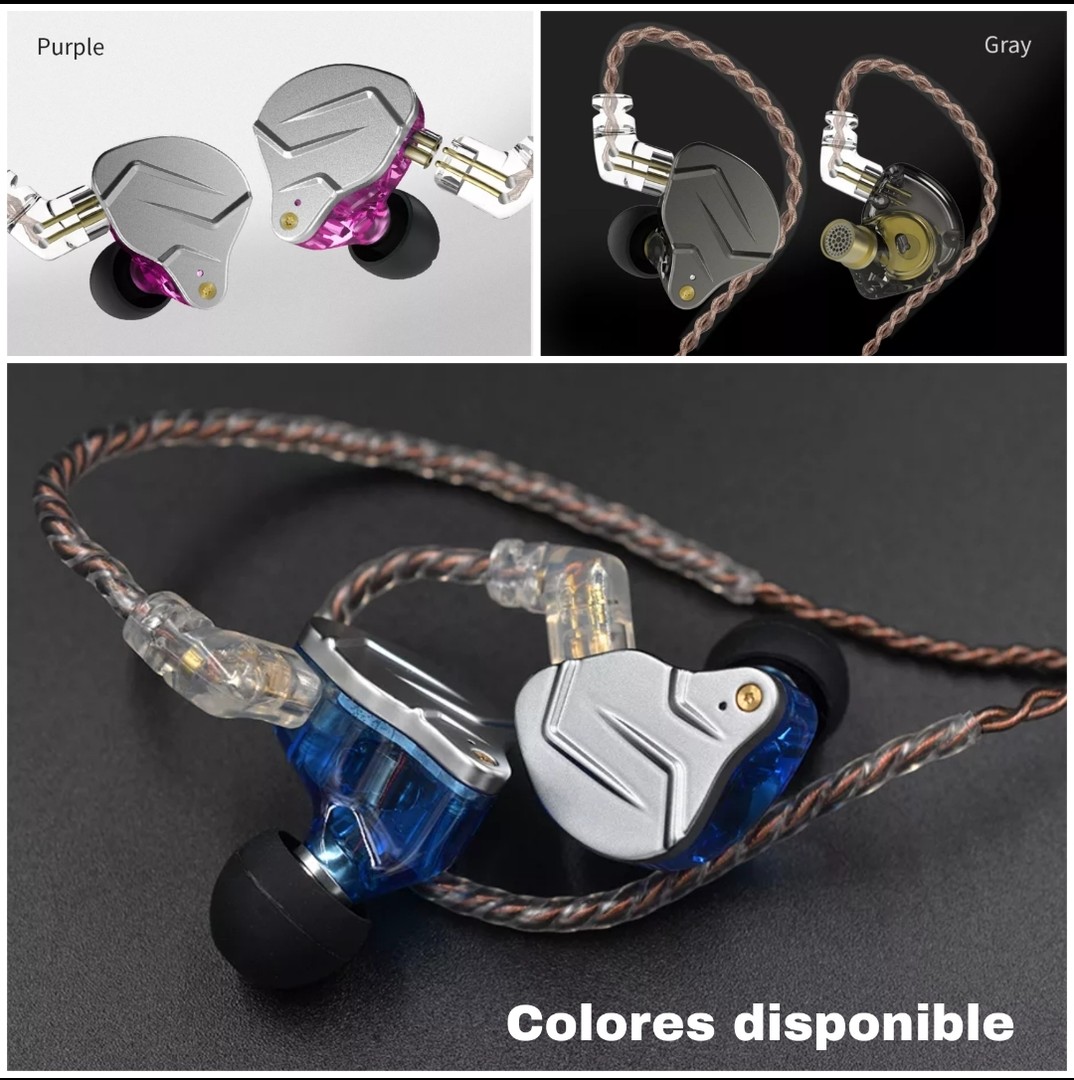 camaras y audio - KZ ZSN PRO original / monitor de música profesional in-ear y auricular gamers 5