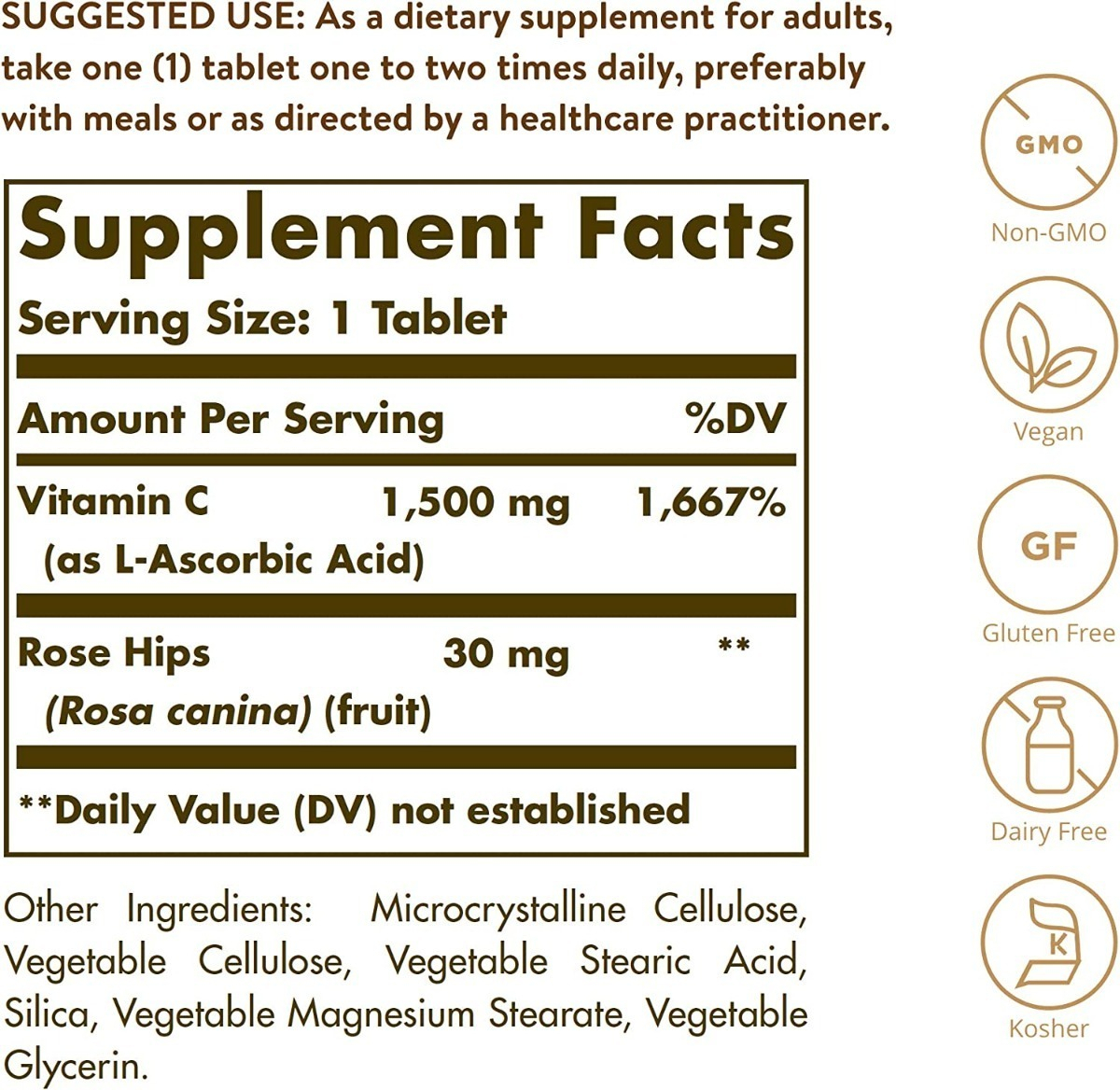 Salud y Equipamiento Médico - Vitamina C 1500mg 180tab Solga - U - Unidad A $1644 1