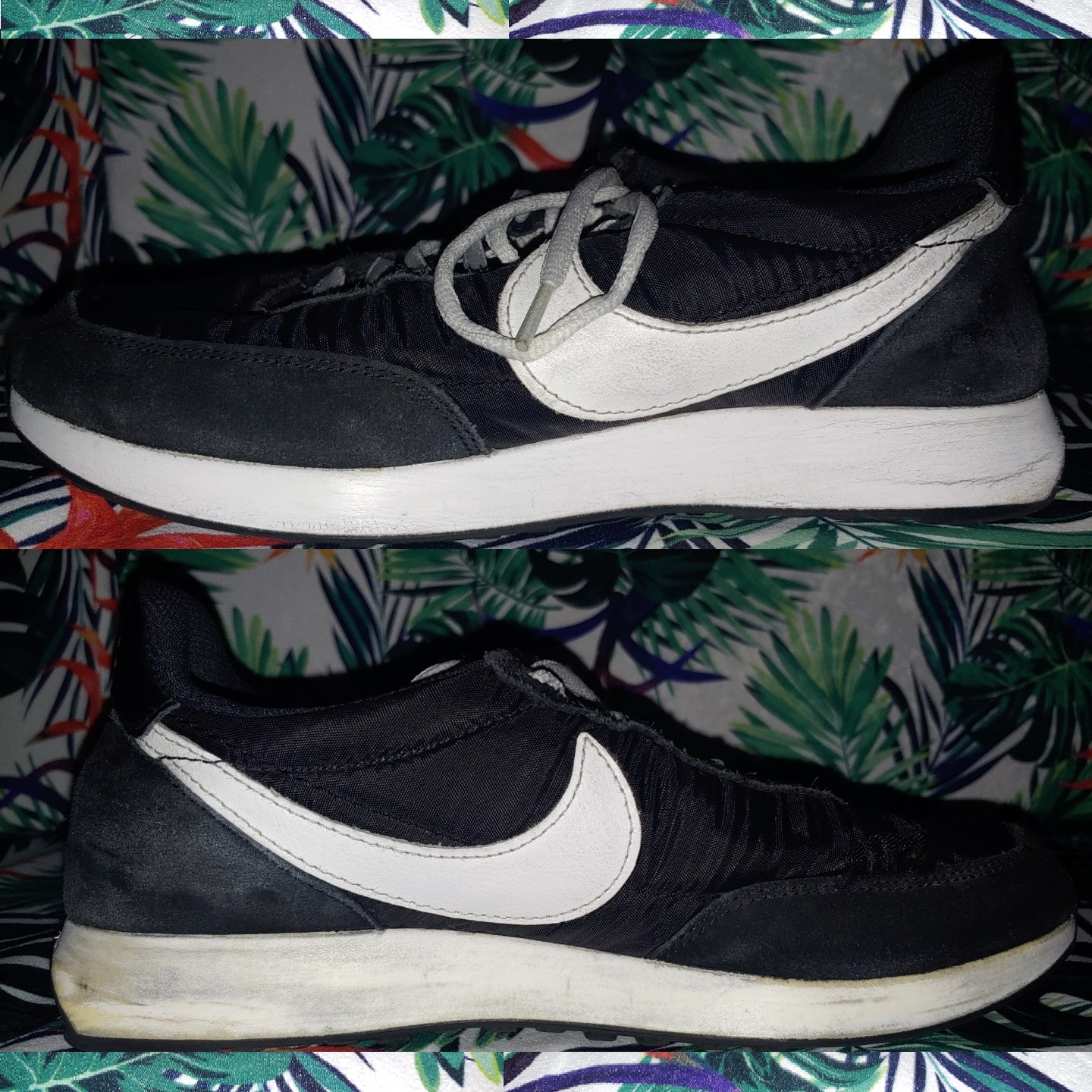 zapatos para hombre - Tenis Nike Tailwind 79 Negro-Blanco
