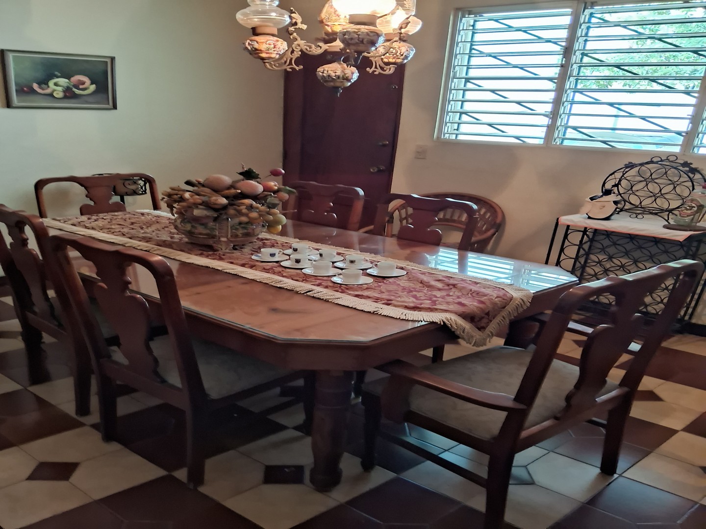 muebles y colchones - Comedor de Caoba Natural de 6 sillas 0