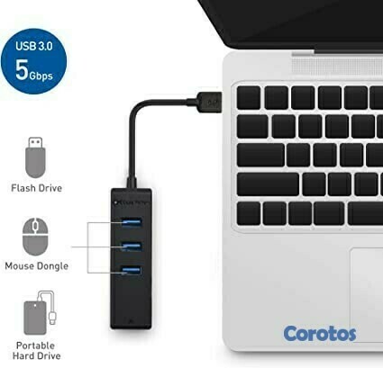 accesorios para electronica - Adaptador USB 2.0 a Ethernet y Hub USB 3