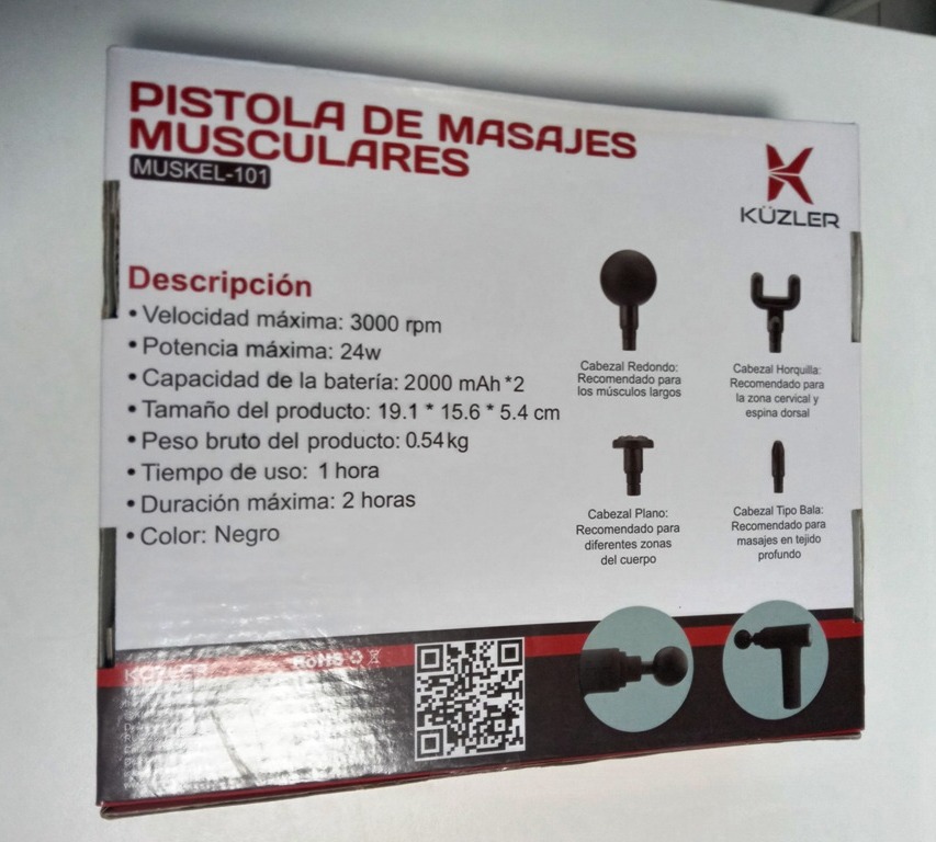 deportes - Pistola masaje Muskle101 recargable 22 velocidades 5