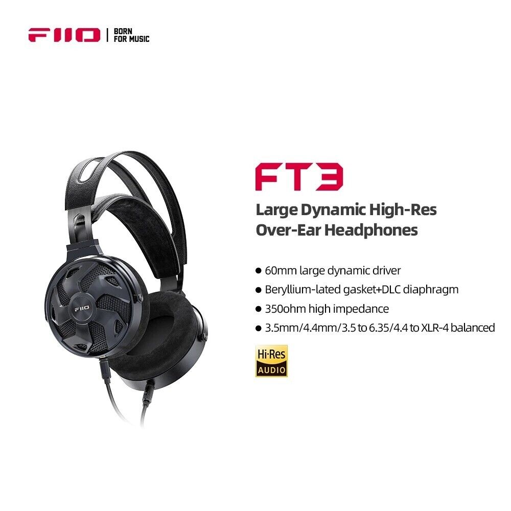 camaras y audio - Fiio FT3 (350 Ohms) Auriculares Over Ear Open Back 1