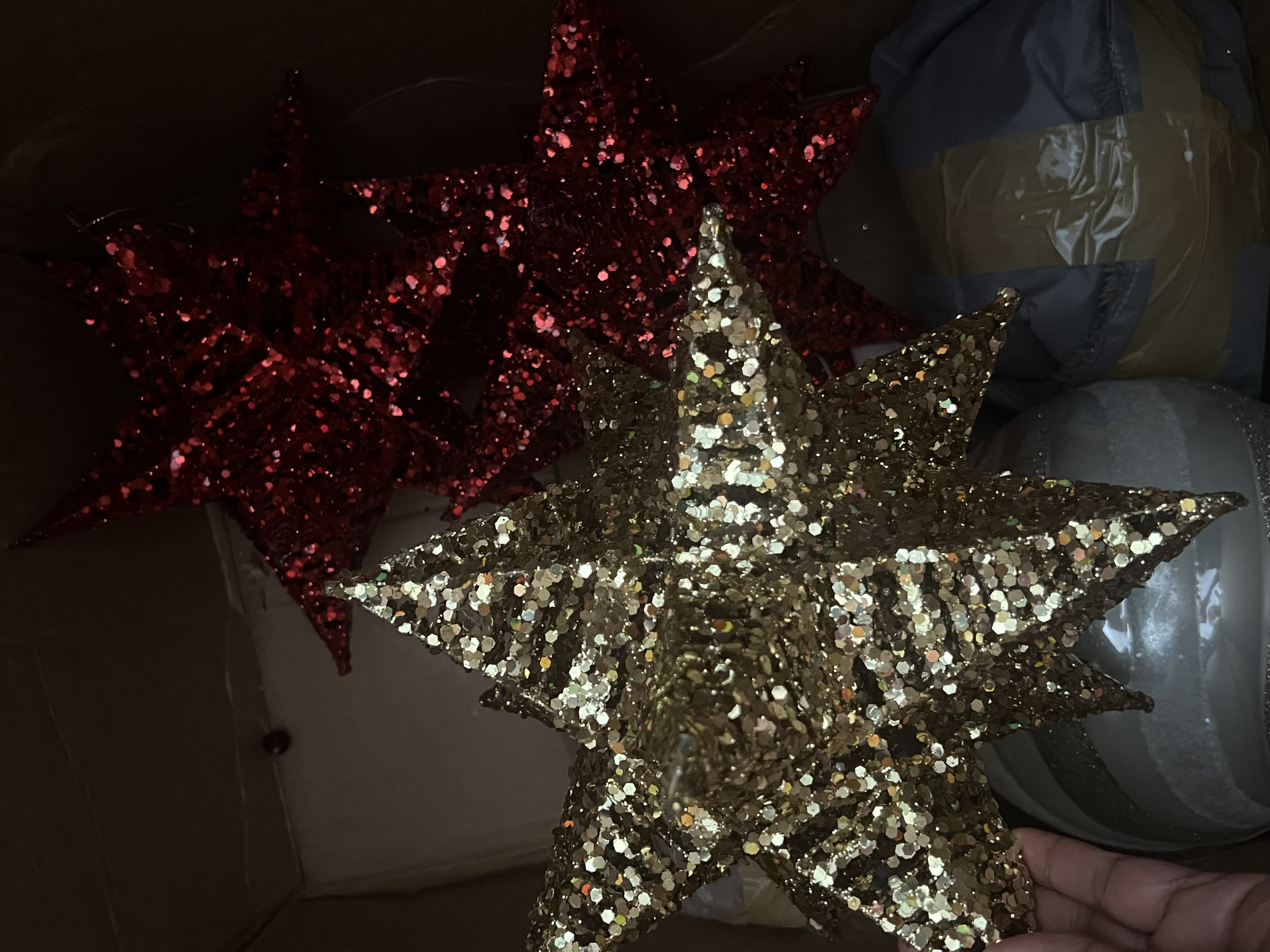 decoración y accesorios - 3 esferas en forma de estrella navideña, 