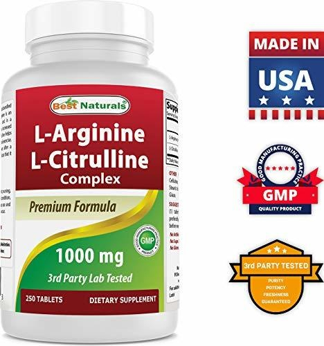 Salud y Equipamiento Médico - Best Naturals L-arginine L-citruline Complex Tabletas, 250 U 6