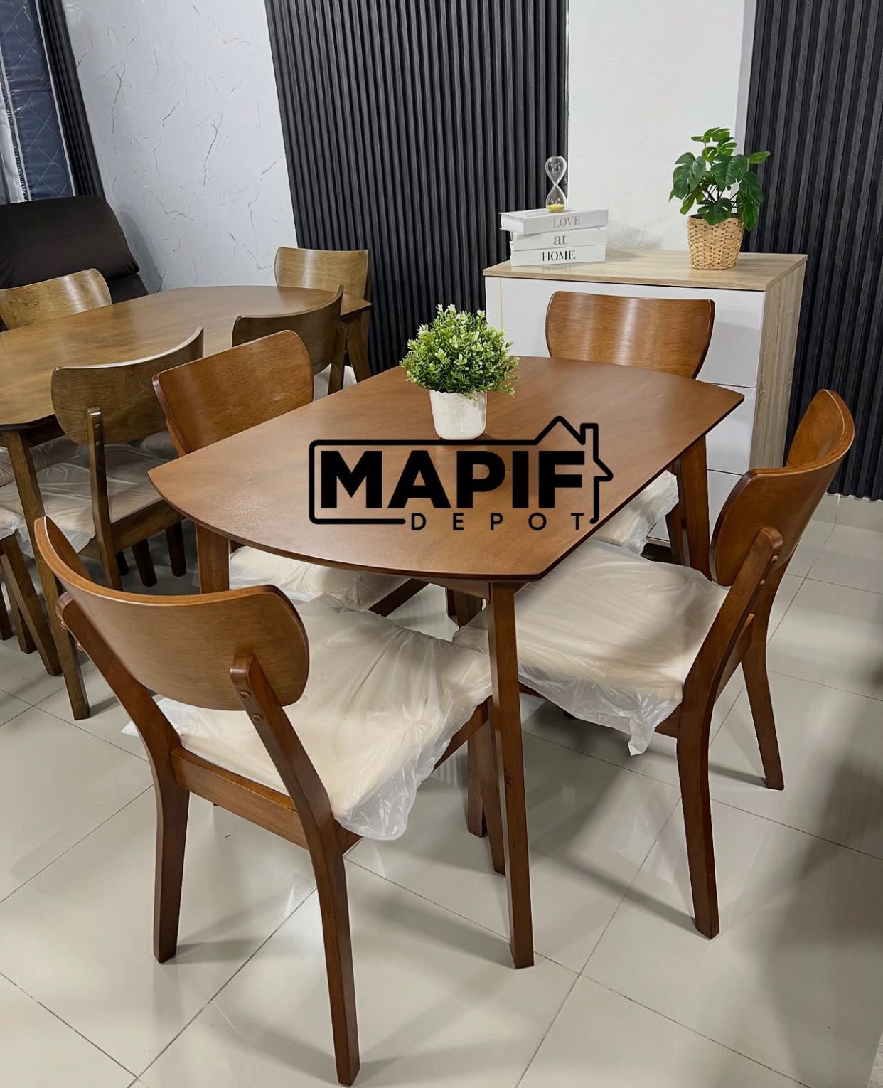 muebles y colchones - JUEGO DE COMEDOR 4 SILLAS marron  1