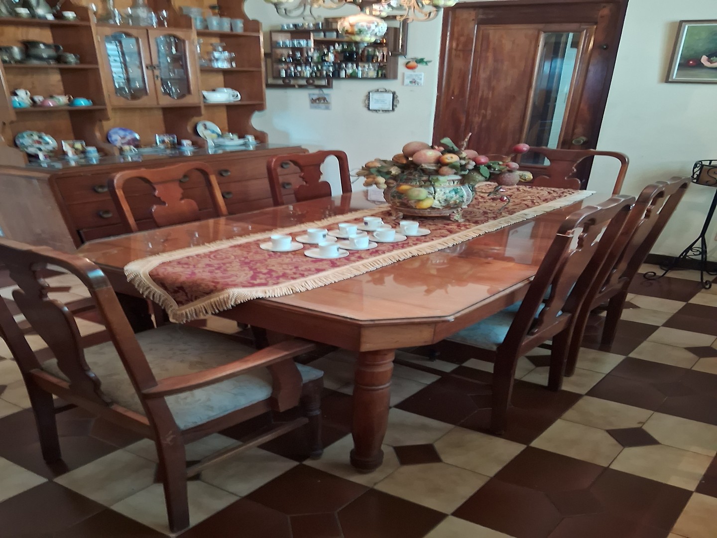 muebles y colchones - Comedor de Caoba Natural de 6 sillas 1
