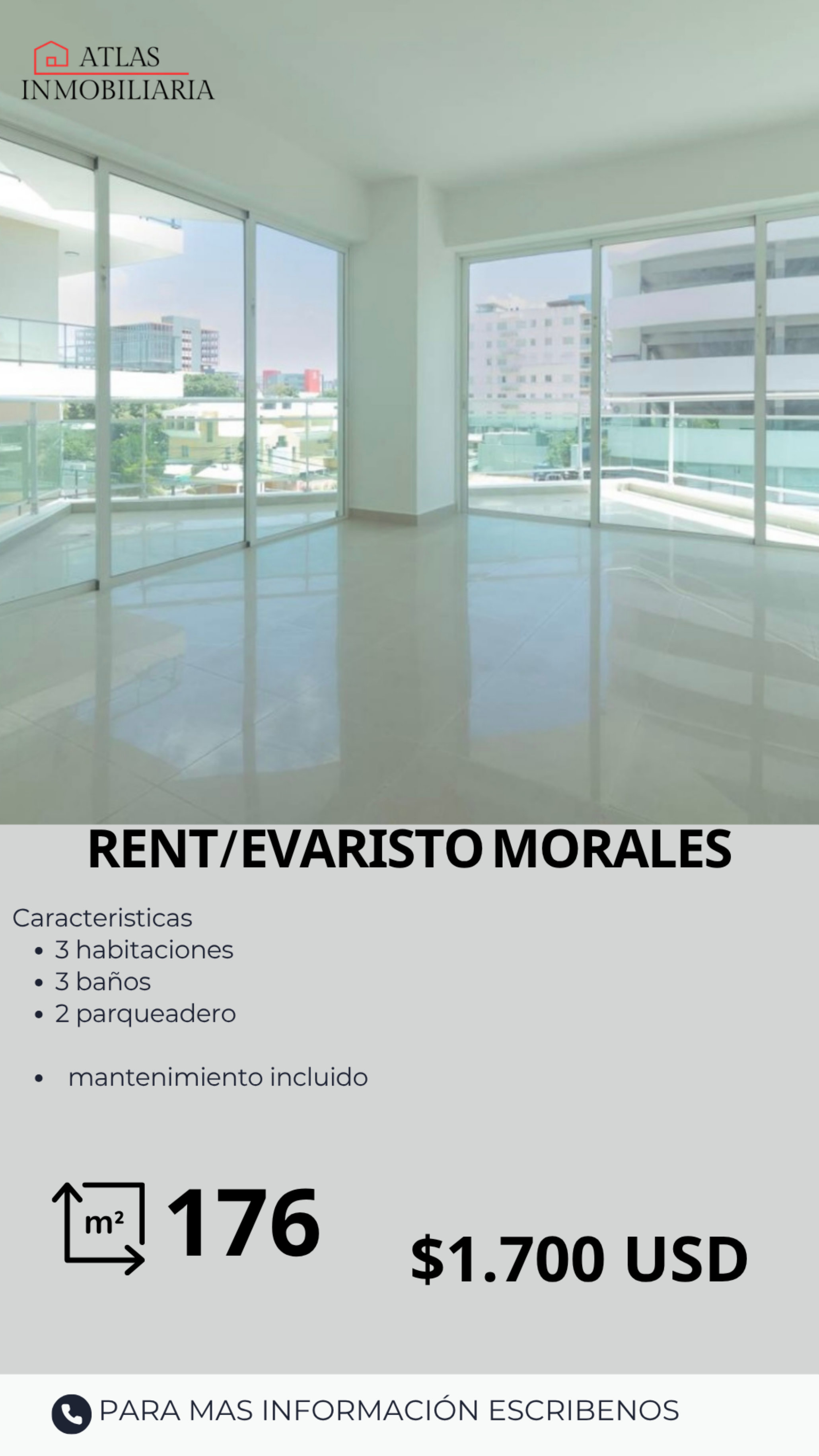 apartamentos - apartamento en alquiler - Evaristo Morales.