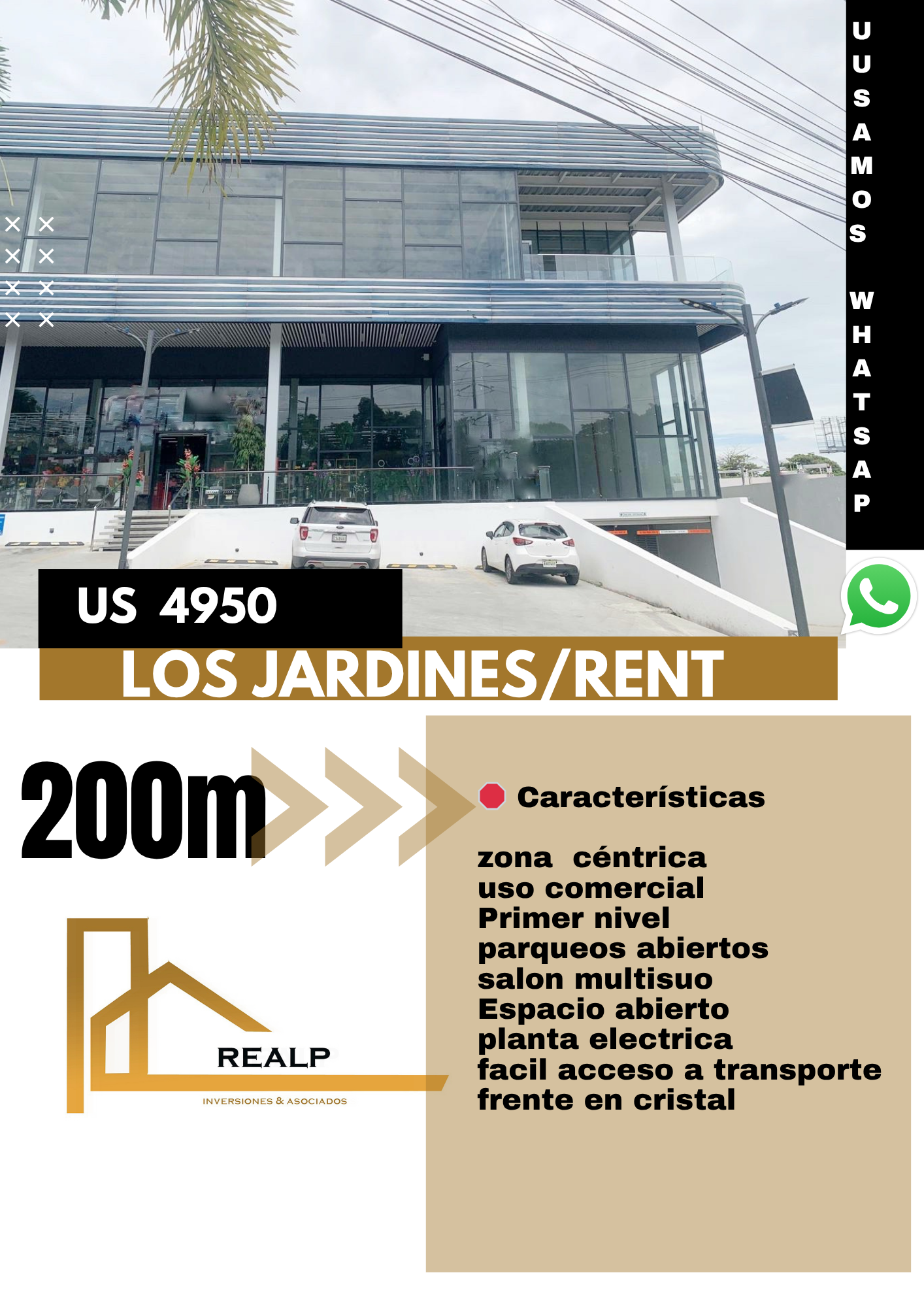 oficinas y locales comerciales - Alquiler local los Jardines amplio 