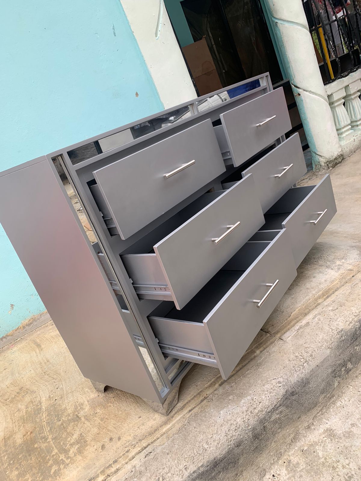muebles y colchones - Gavetero comoda gris  2