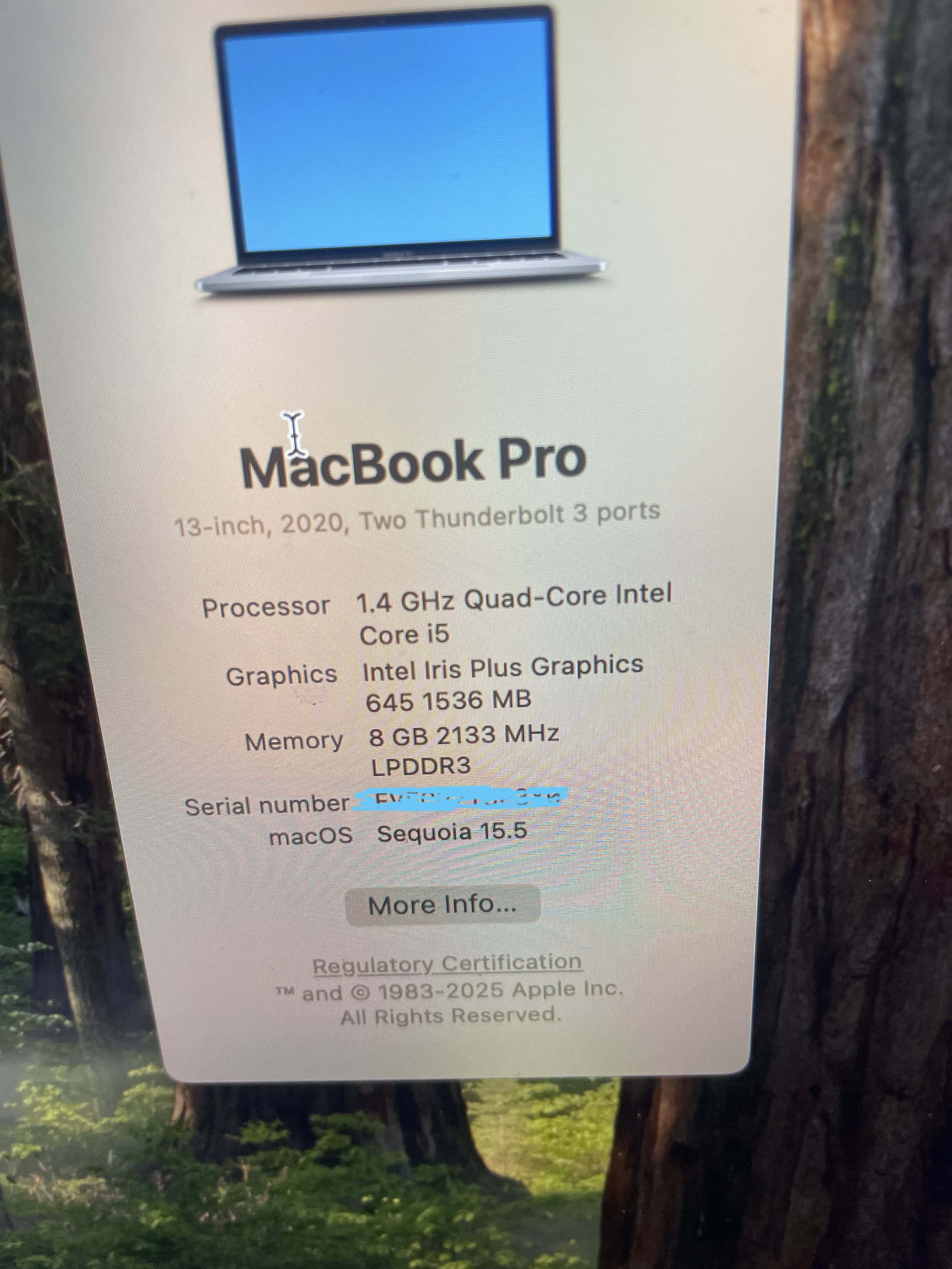 computadoras y laptops - MacBook Pro 13 2020 i5 1.4ghz, 8gb ram, 512 ssd 1