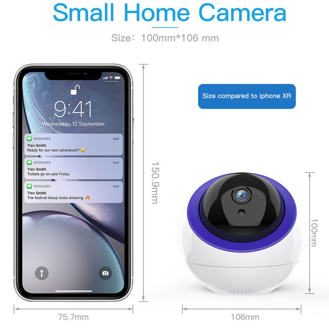 camaras y audio - HD Cámara de Seguridad Wifi Auto Seguimiento 1