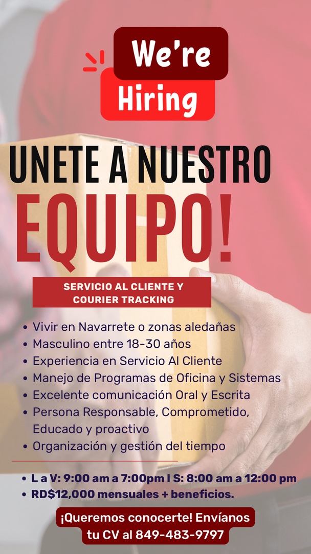 empleos disponibles - SERVICIO AL CLIENTE EN COURIER 0