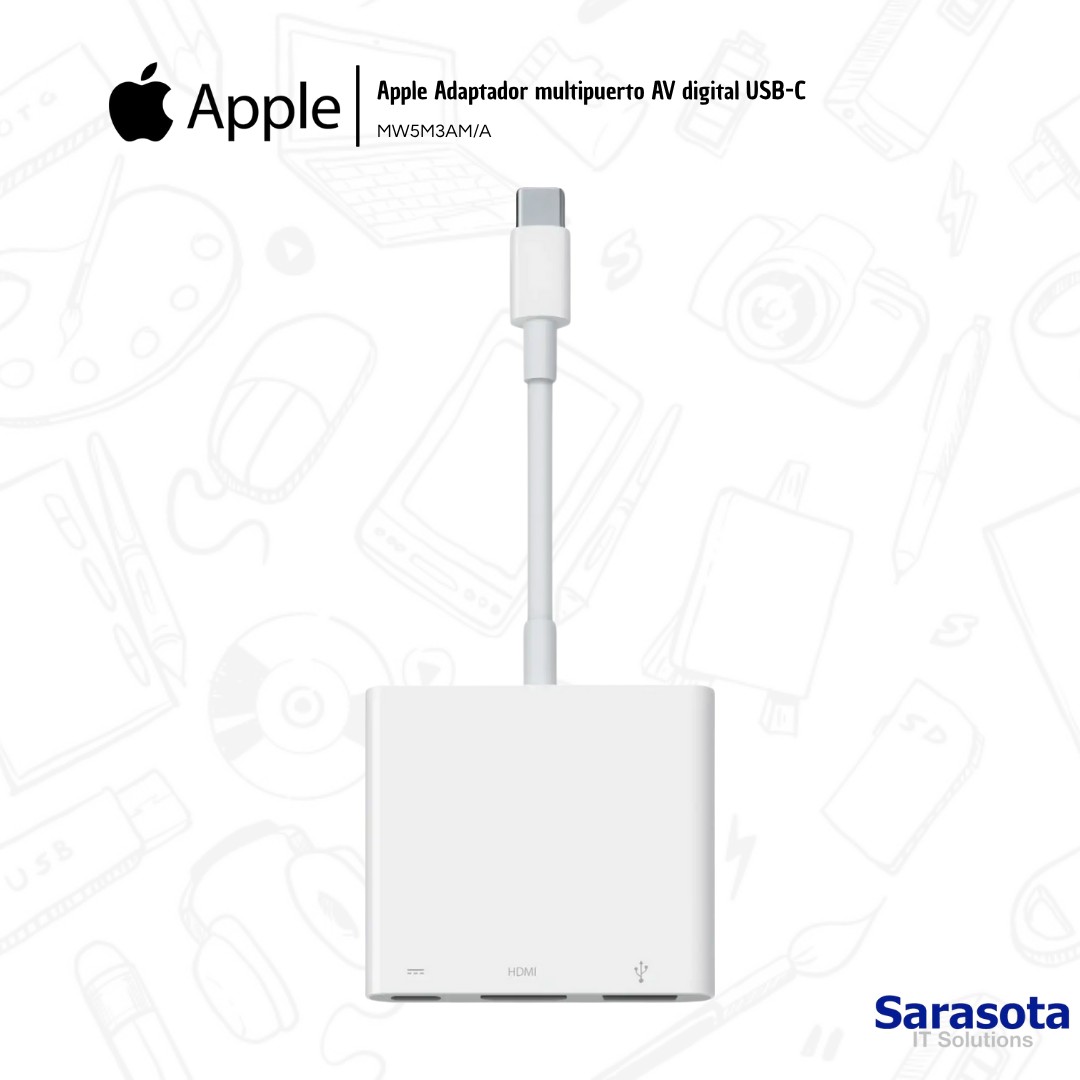 accesorios para electronica - Adaptador multipuerto de USB-C a AV digital Apple 1