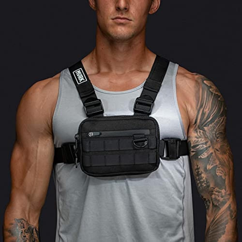 Salud y Equipamiento Médico - Bolsa De Pecho Resistente - Mvrk - Negro 4