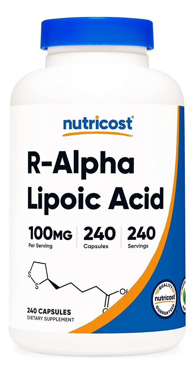 Salud y Equipamiento Médico - Nutricost R-alpha Lipoic Acid 100mg, 240 Capsules - Veggie