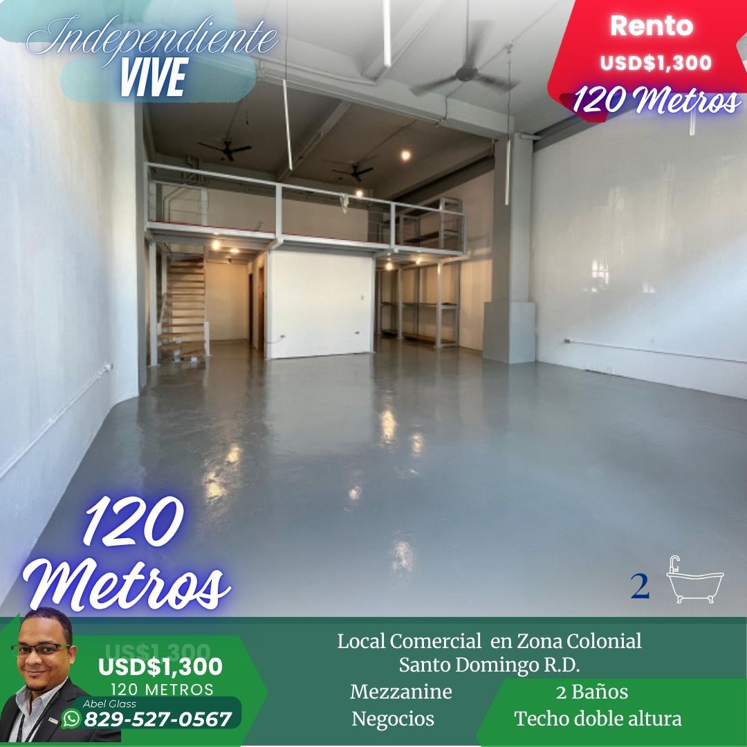 oficinas y locales comerciales - Local comercial en renta de 120 metros  3