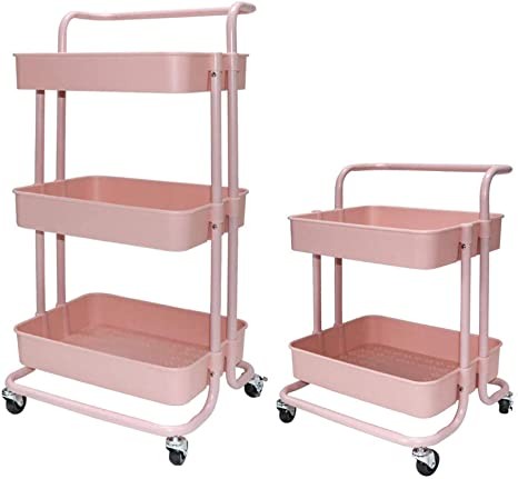 decoración y accesorios - Carrito con ruedas de 3 bandejas ideal cocina maquilladoras carro  organizador 2