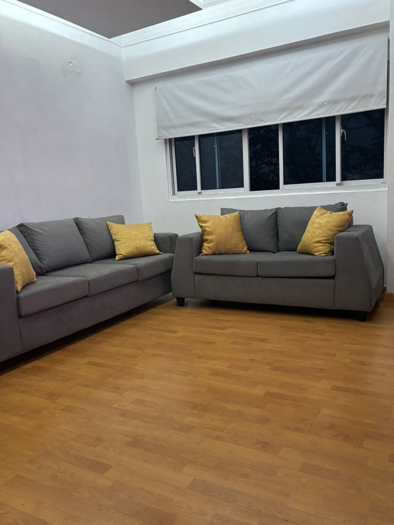 muebles y colchones - Vendo Juego de Muebles GRIS en excelente condicion 9