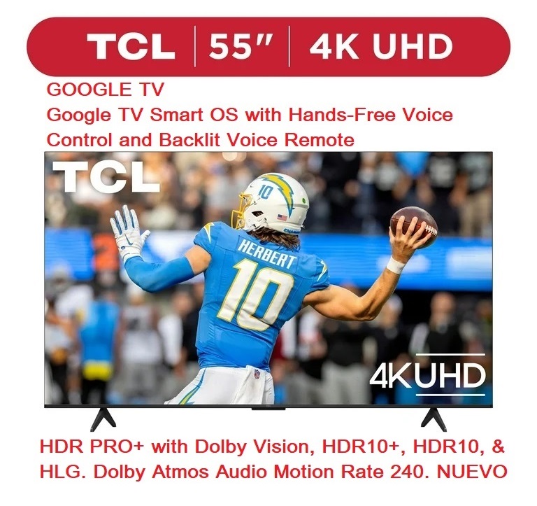 tv - TCL GOOGLE TV 55 PG. 240 MOTION RATE CONTROL VOZ 1