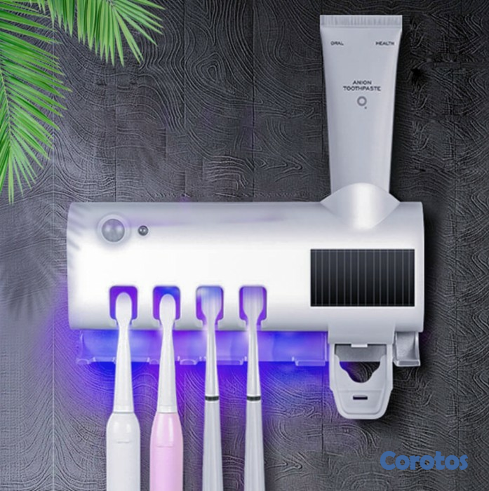 salud y belleza - Desinfectante para cepillo de dientes esterilizador y soporte con luz LED UV  1