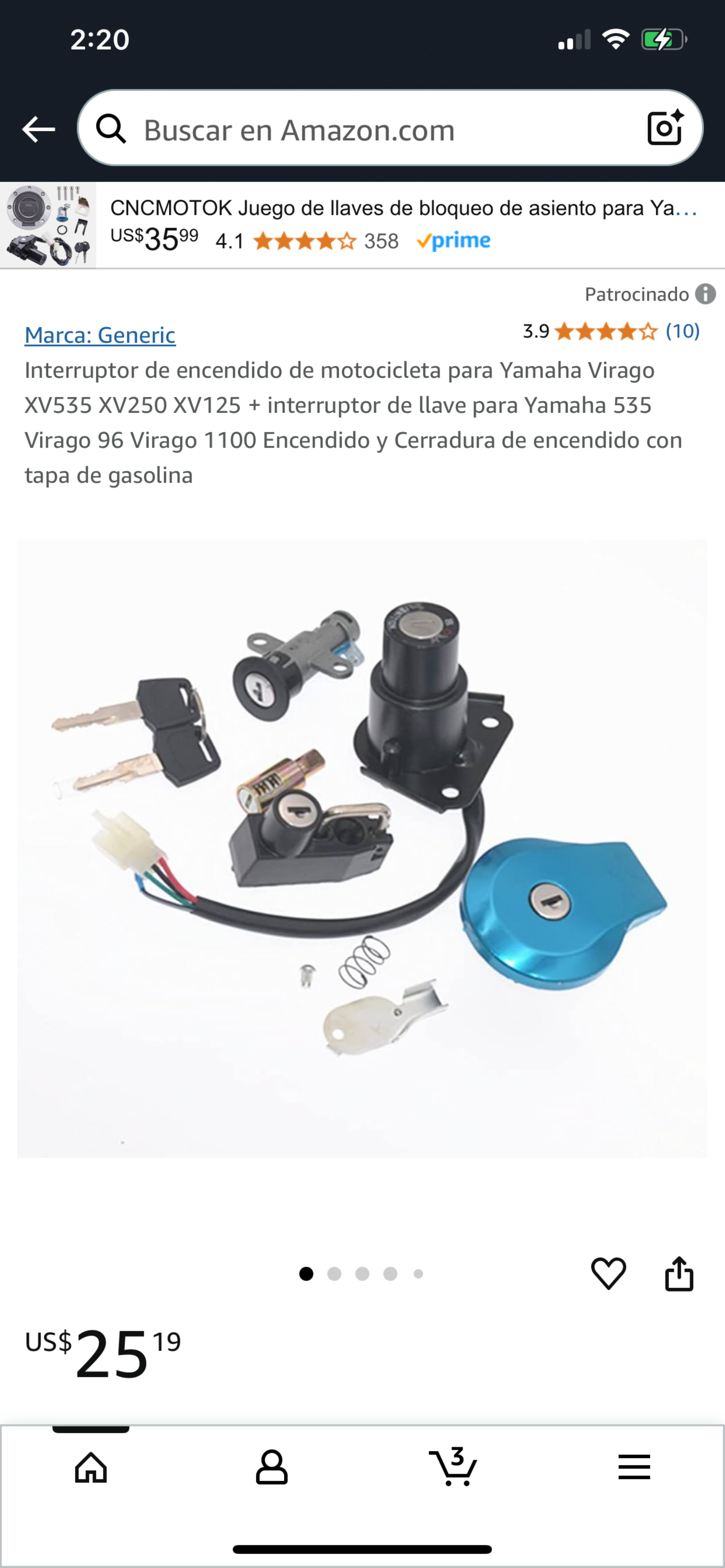 repuestos - Interruptor de encendido Yamaha  0