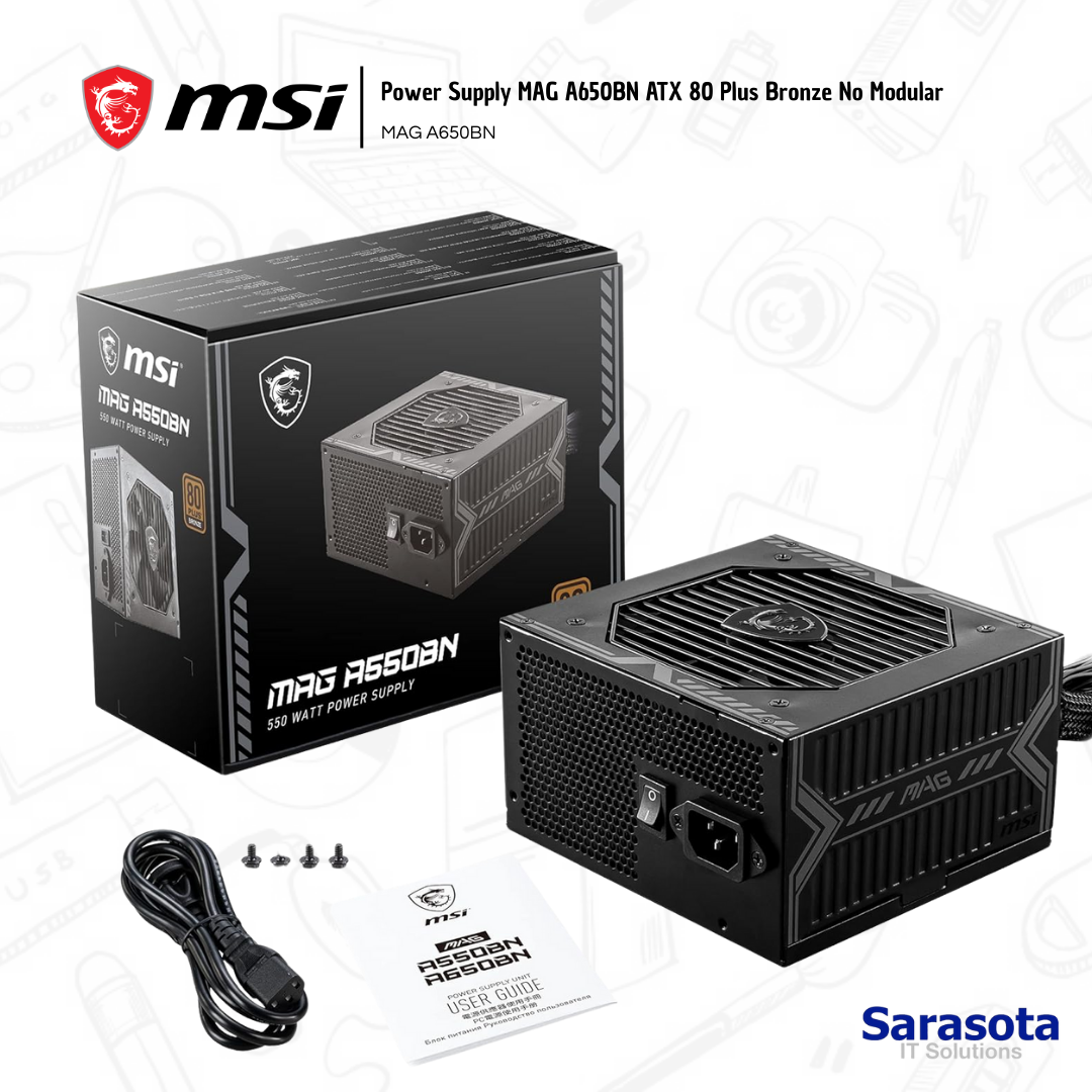 accesorios para electronica - Msi Power Supply MAG A650BN ATX 80 Plus Bronze  1