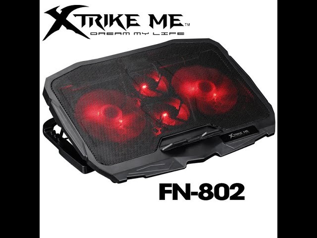 computadoras y laptops - BASE CON ABANICOS DE ENFRIAMIENTO (VENTILADOR) PARA LAPTOP GAMING XTRIKE ME 0