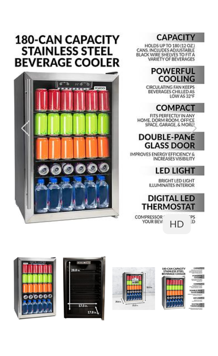 electrodomesticos - Nevera Ejecutiva IGLOO IBC41FNSS,116L,4.1cu/ft 2