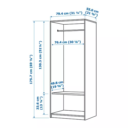 muebles y colchones - Armario blanco de IKEA Kleppstad  1