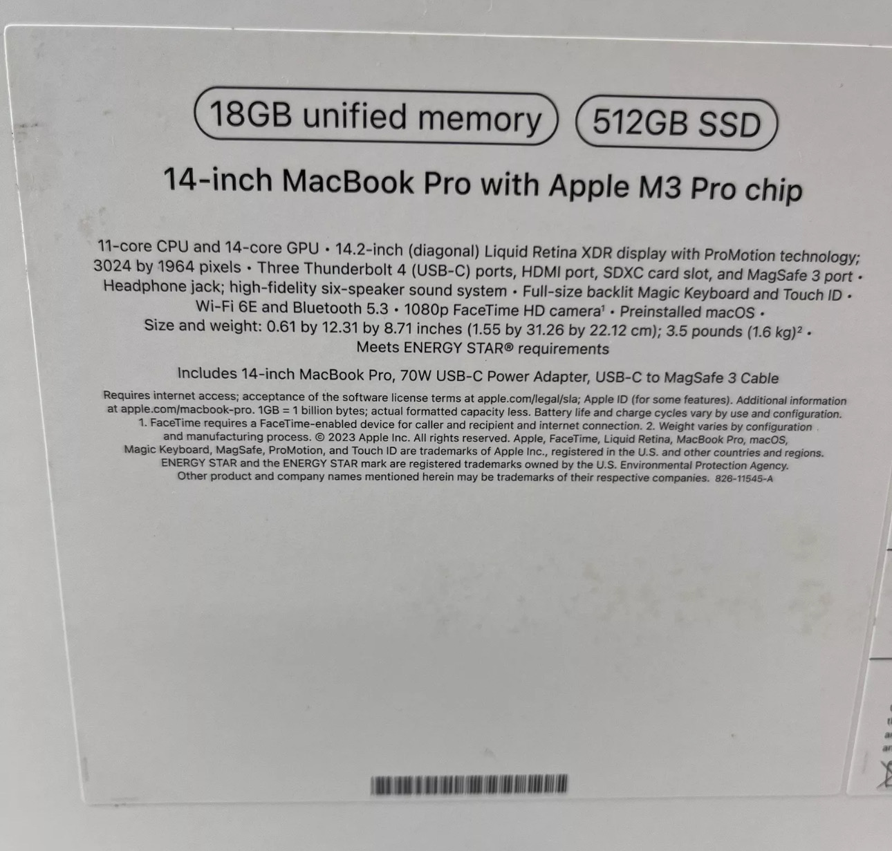 computadoras y laptops - MacBook Pro 14” M3 Pro 18GB/512GB Space Black 4