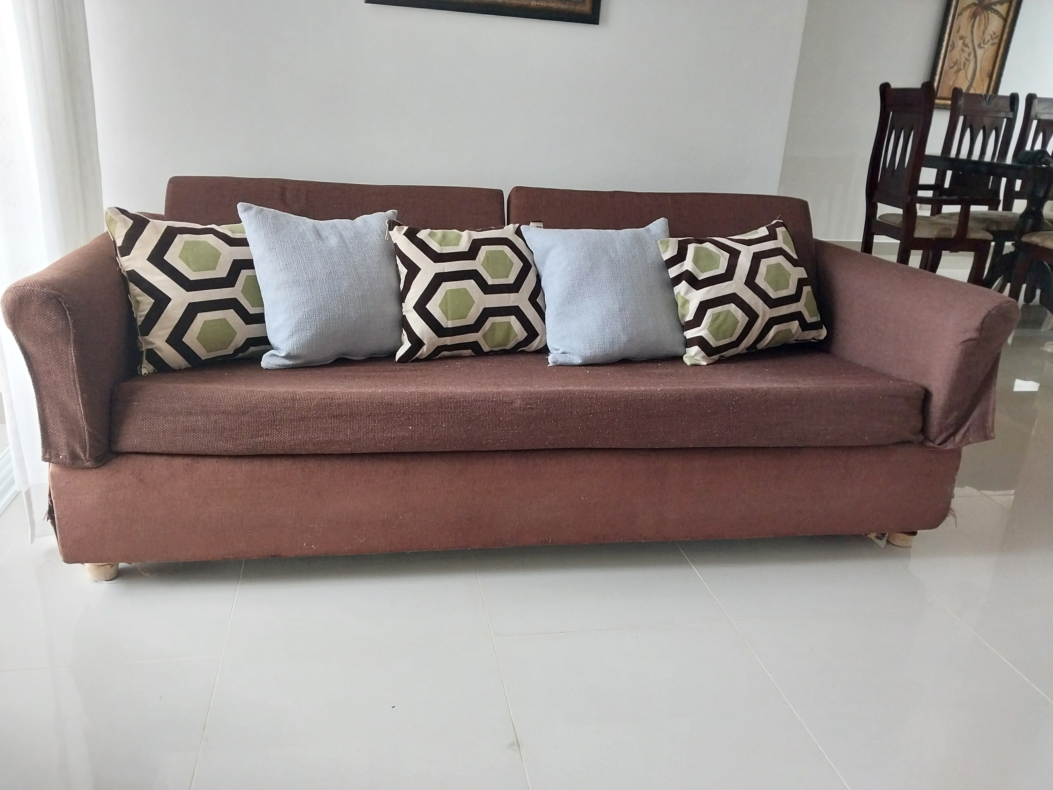 muebles y colchones - Sofá Cama + Mesa de Sala en caoba 4