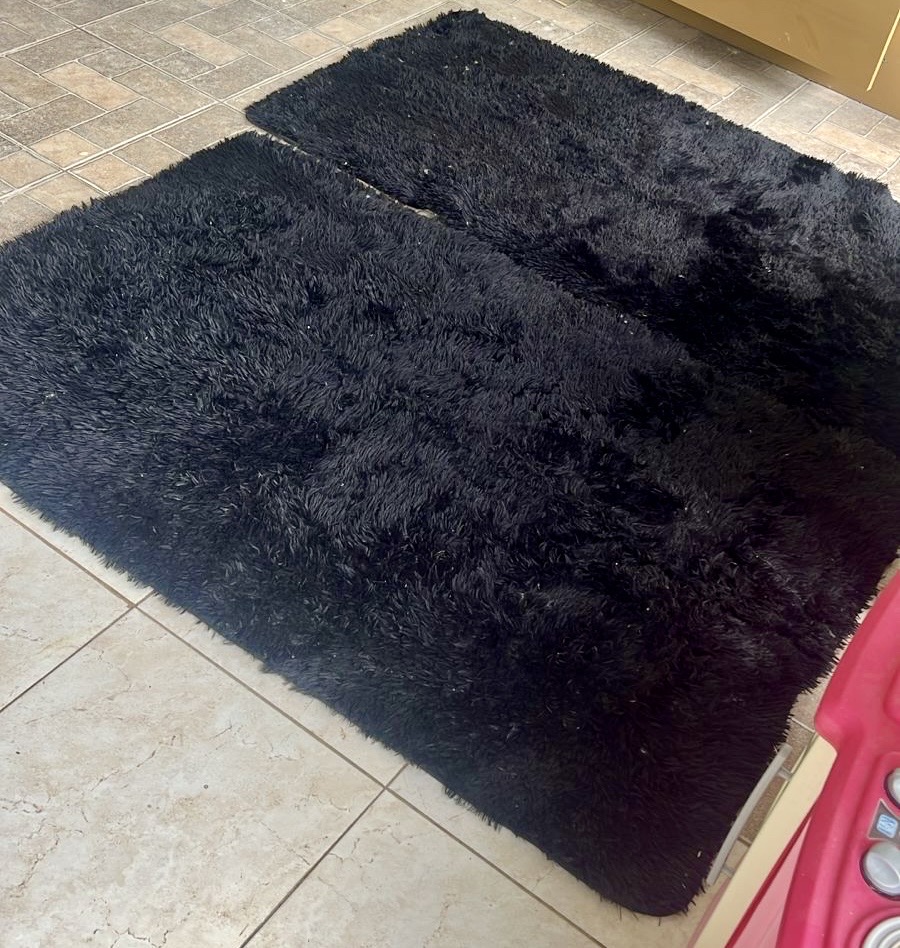 decoración y accesorios -  Alfombras tipo shaggy negra 0