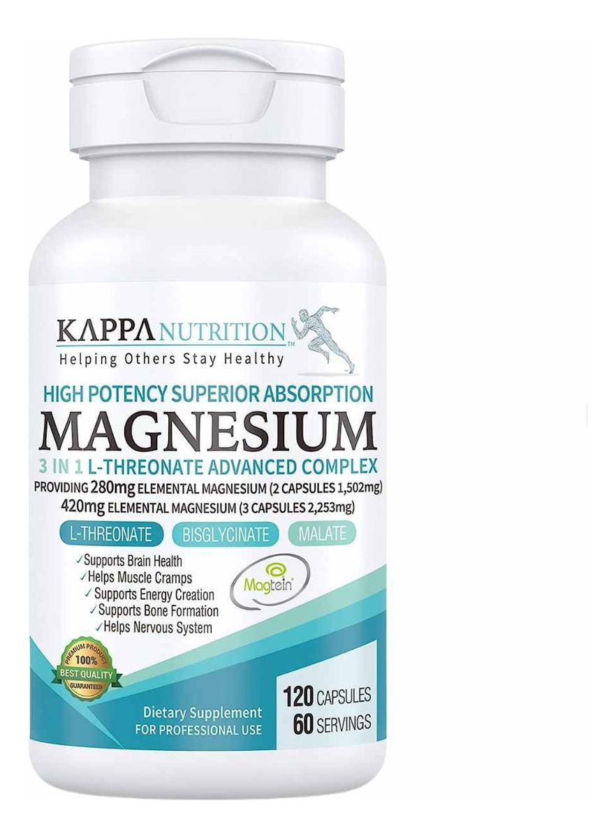 Salud y Equipamiento Médico - Complejo Magnesio 120cap Kappa - U - Unidad A $2499